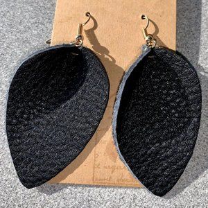 3 for $20 - black leather earrings